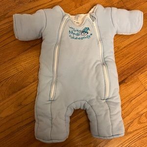 Magic Merlin baby sleepsuit sack blue  size small 3-6 month